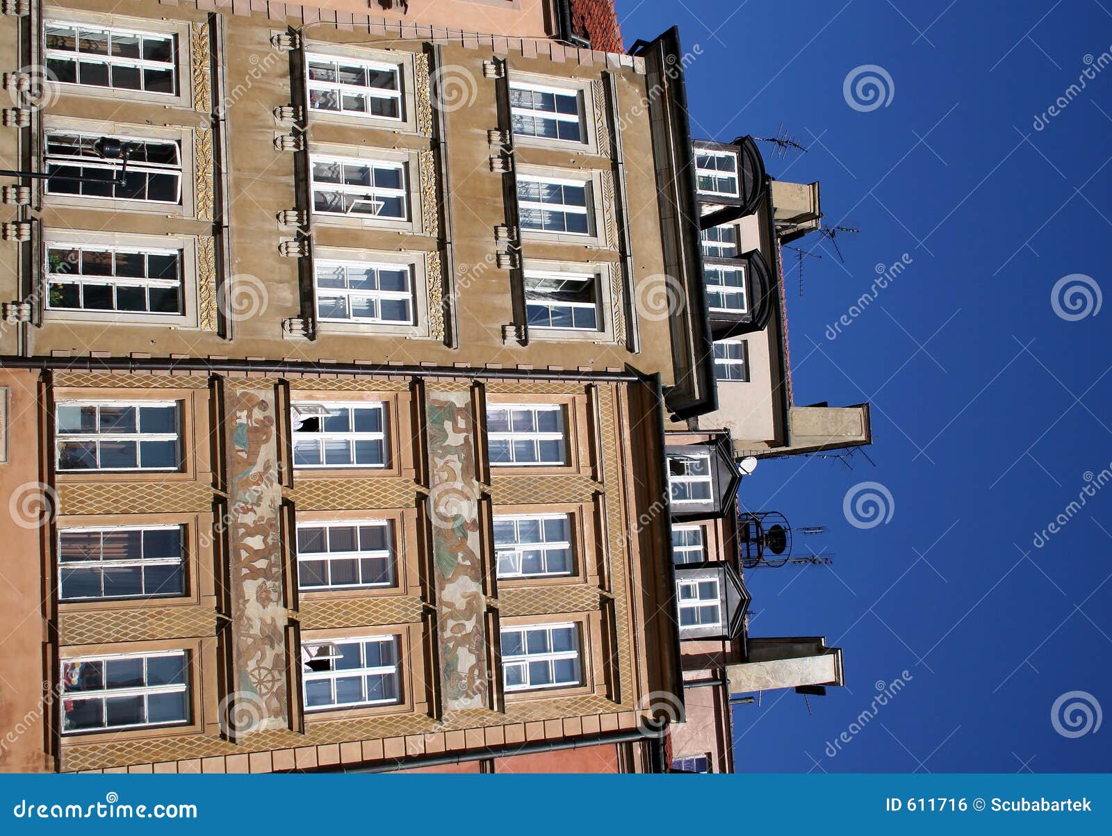 Apartments in Warsaw Old Town Stock Photo Image of view, retro 611716