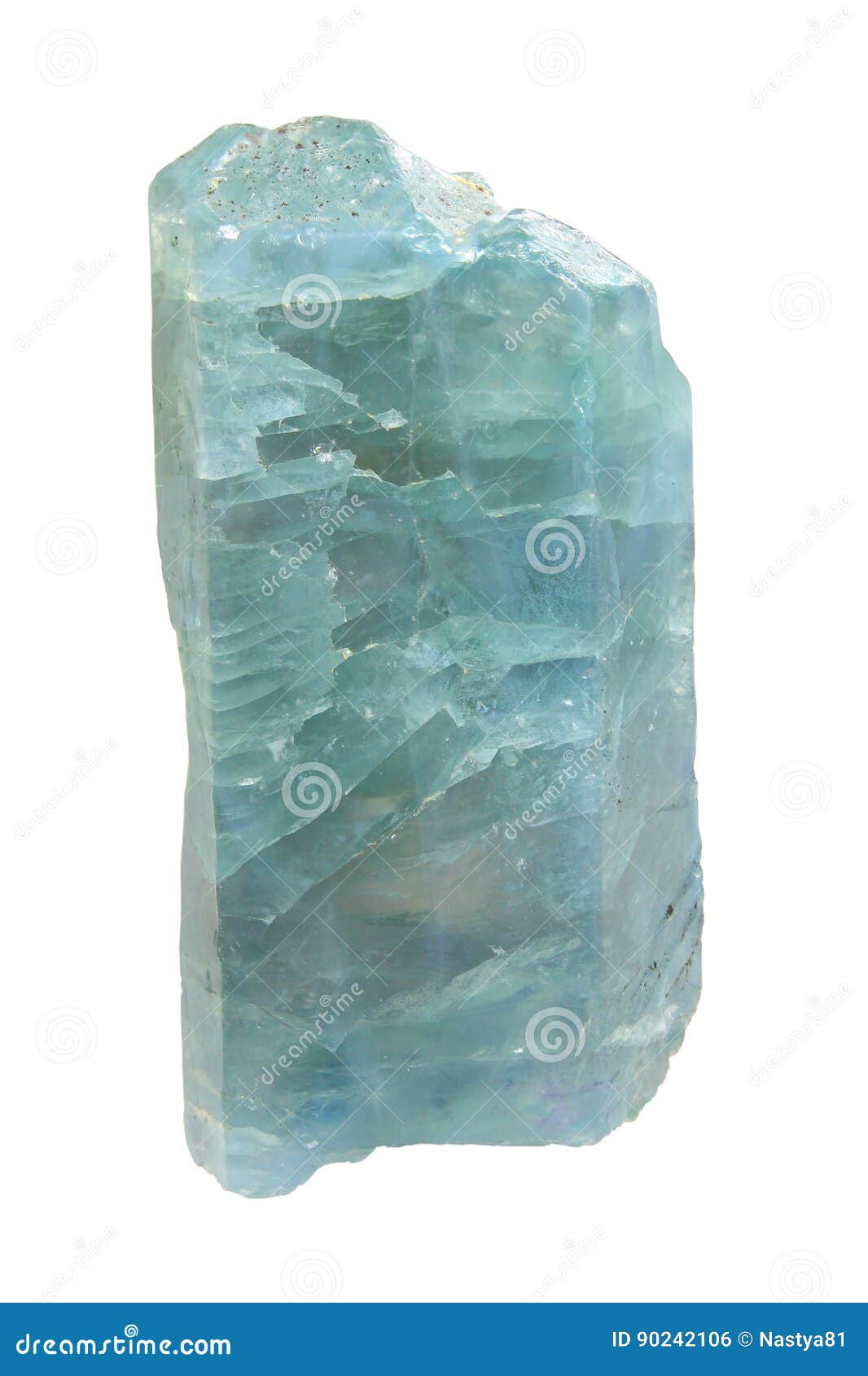 Apatite Blue Crystal Macro - Semiprecious Stone Isolated on White ...