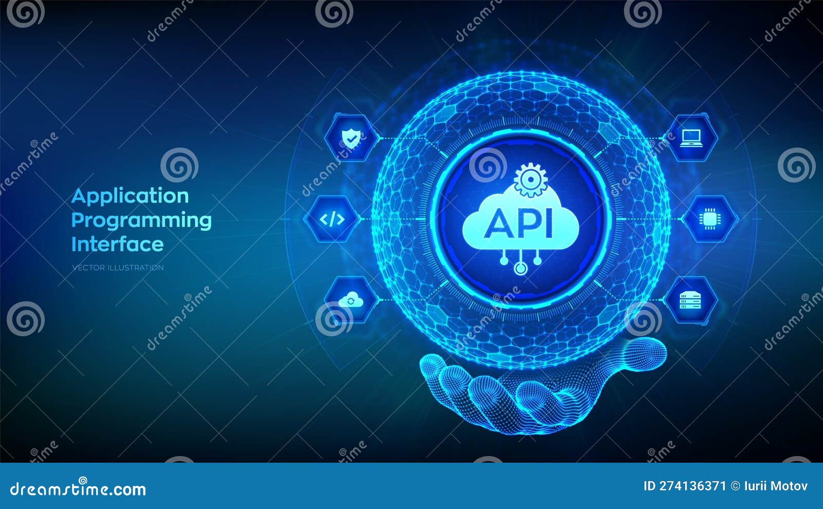 API. Application Programming Interface in the Shape of Sphere with ...