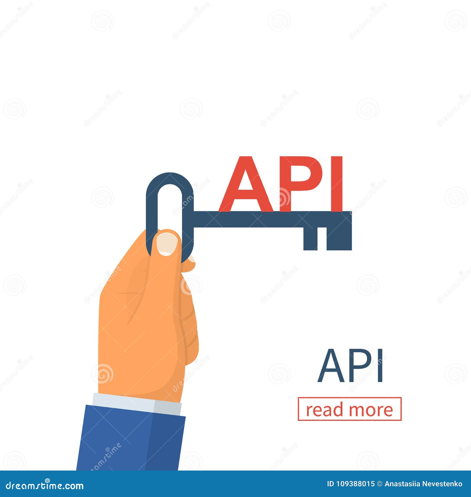API concept. Key stock vector. Illustration of integration 109388015