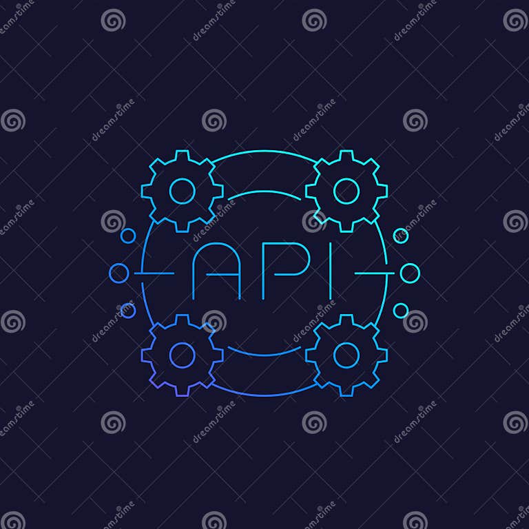 API Icon, Application Programming Interface Stock Vector - Illustration ...