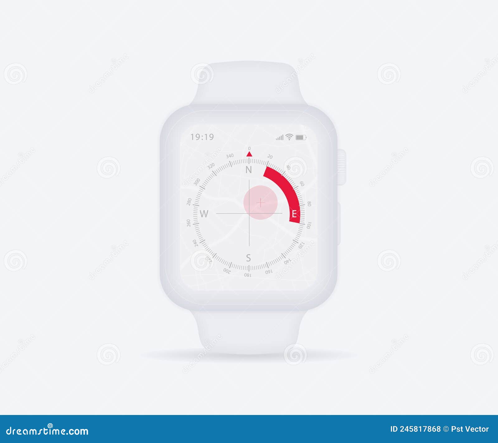 aplicativo de navegação gps de mapa de smartwatch ux conceito de