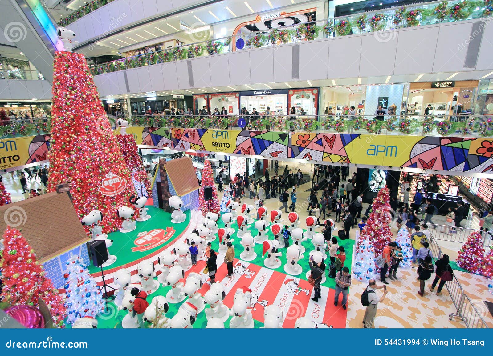 APM Snoopy Christmas Decoration  In Hong  Kong  Editorial 