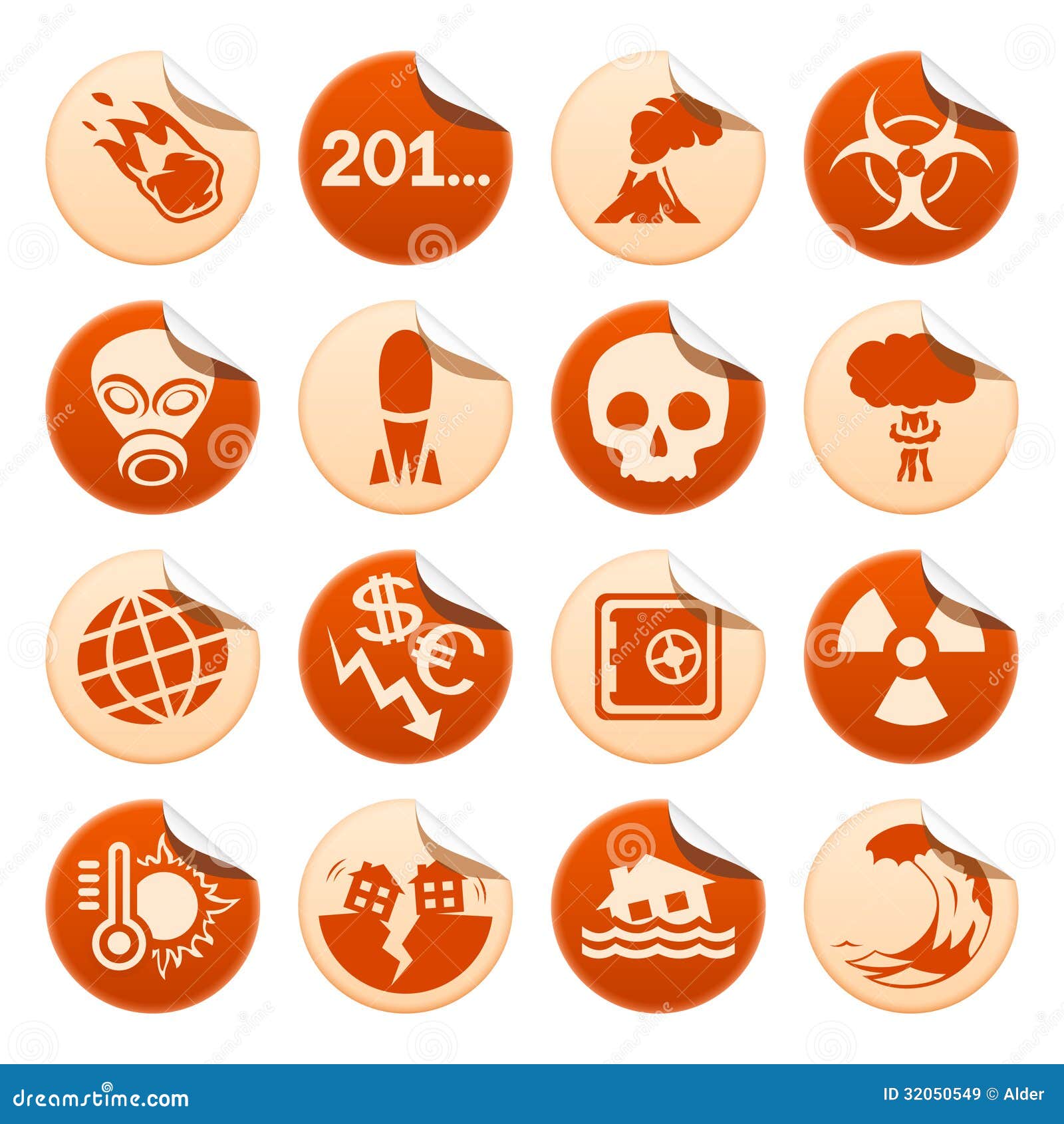 apocalyptic and natural disasters stickers