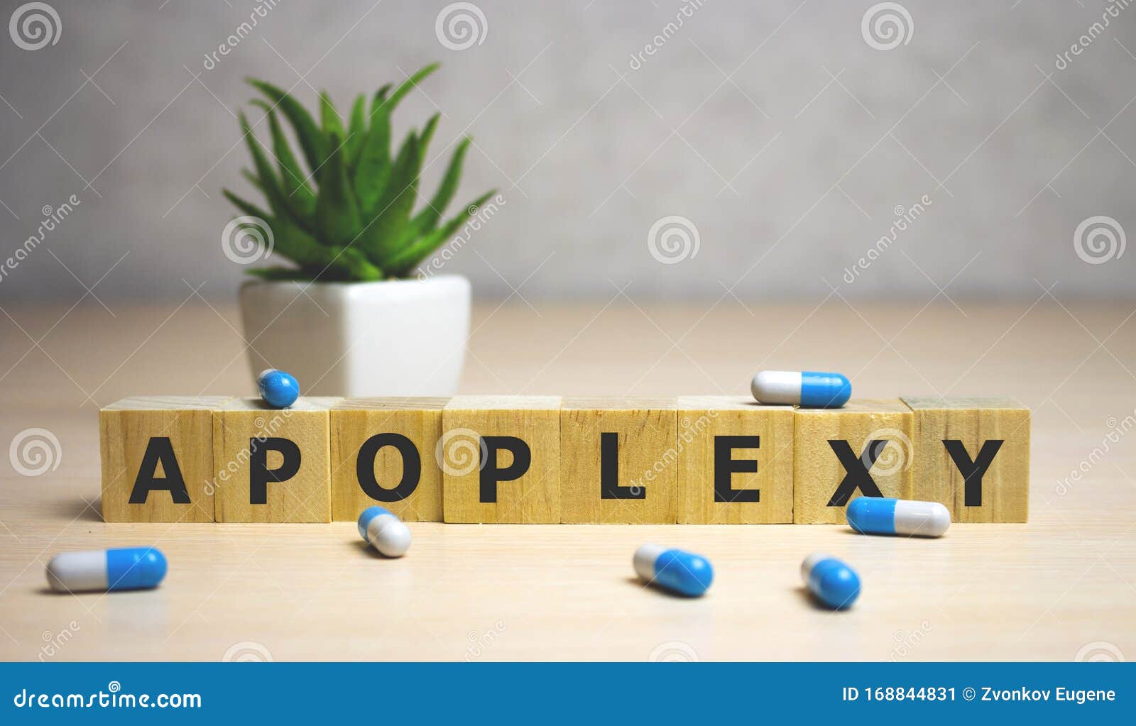 apoplexy word made with building blocks. medical concept.