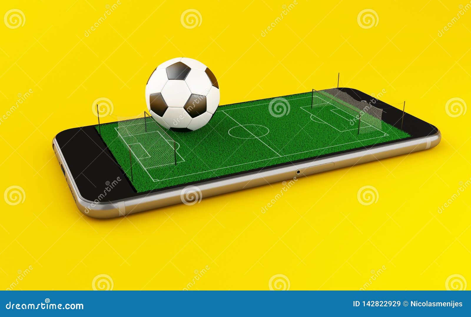 Vetores de Móveis De Futebol Móvel Esporte Jogo Jogo De Futebol Online Com  Campo De Futebol Ao Vivo App Móvel Na Tela Do Smartphone E Bola Conceito De  Vendas De Bilhetes Online