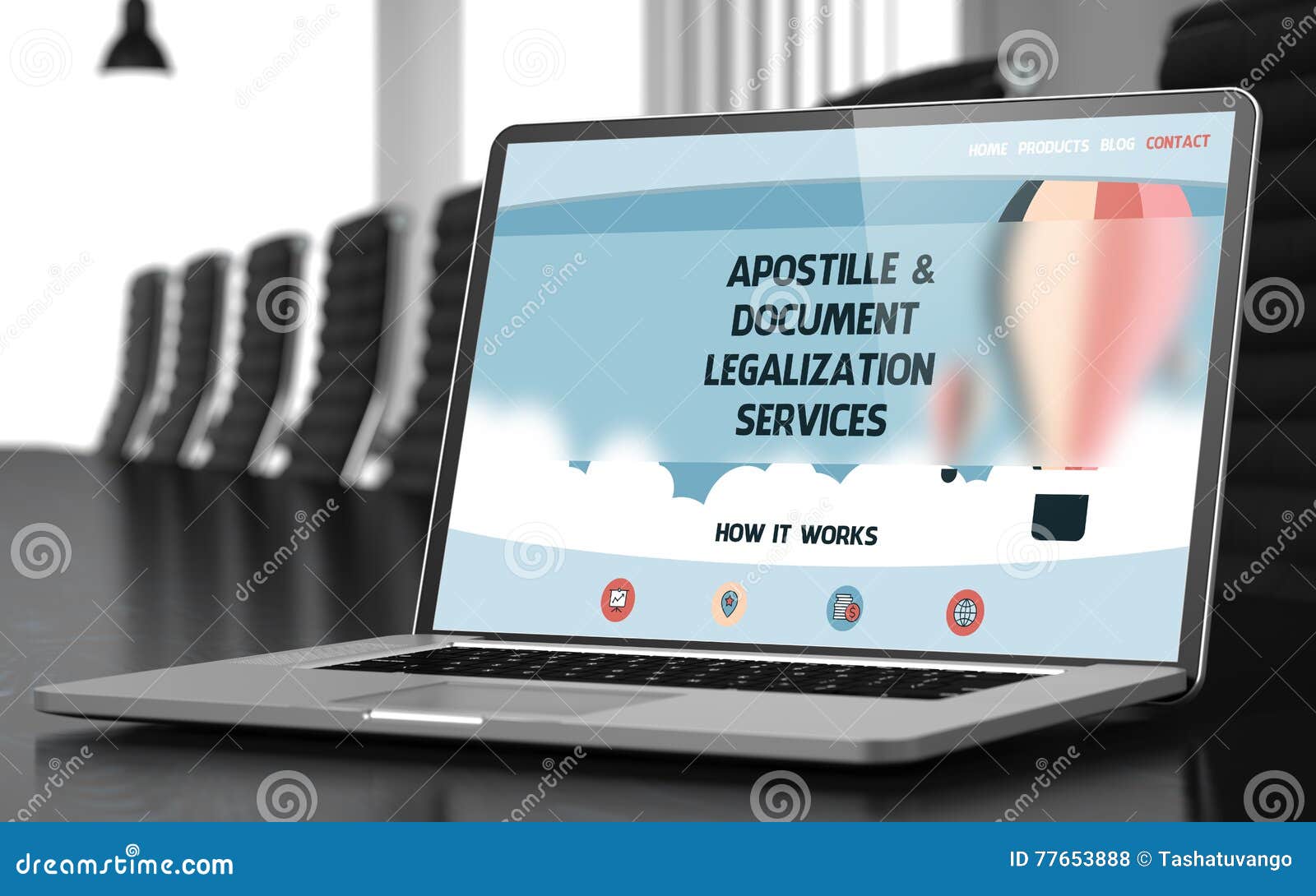 apostille and document legalization services concept. 3d.
