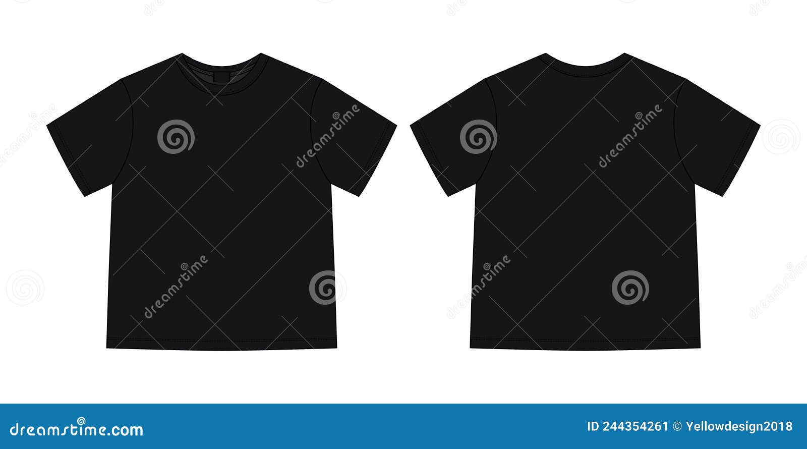 Apparel Technical Sketch Unisex Oversize T Shirt. T-shirt Design ...
