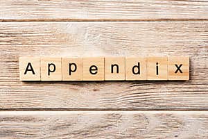 APPENDIX Word Made From Square Letter Tiles Royalty Free Stock Image 