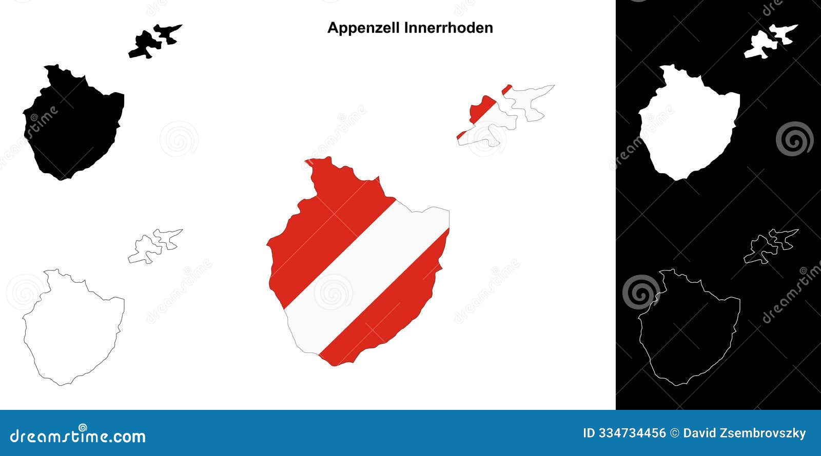 appenzell innerrhoden outline map