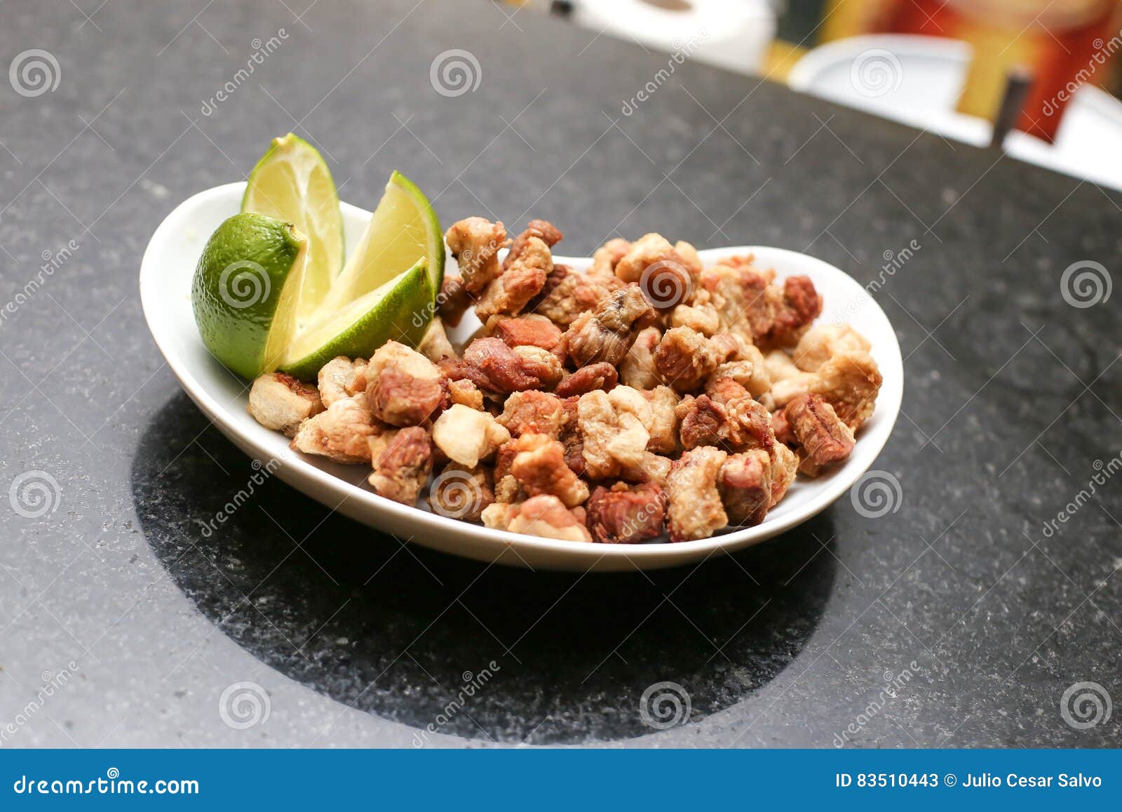 Appetizer of Fried Pork Rinds Stock Image Image of lunch, pork 83510443