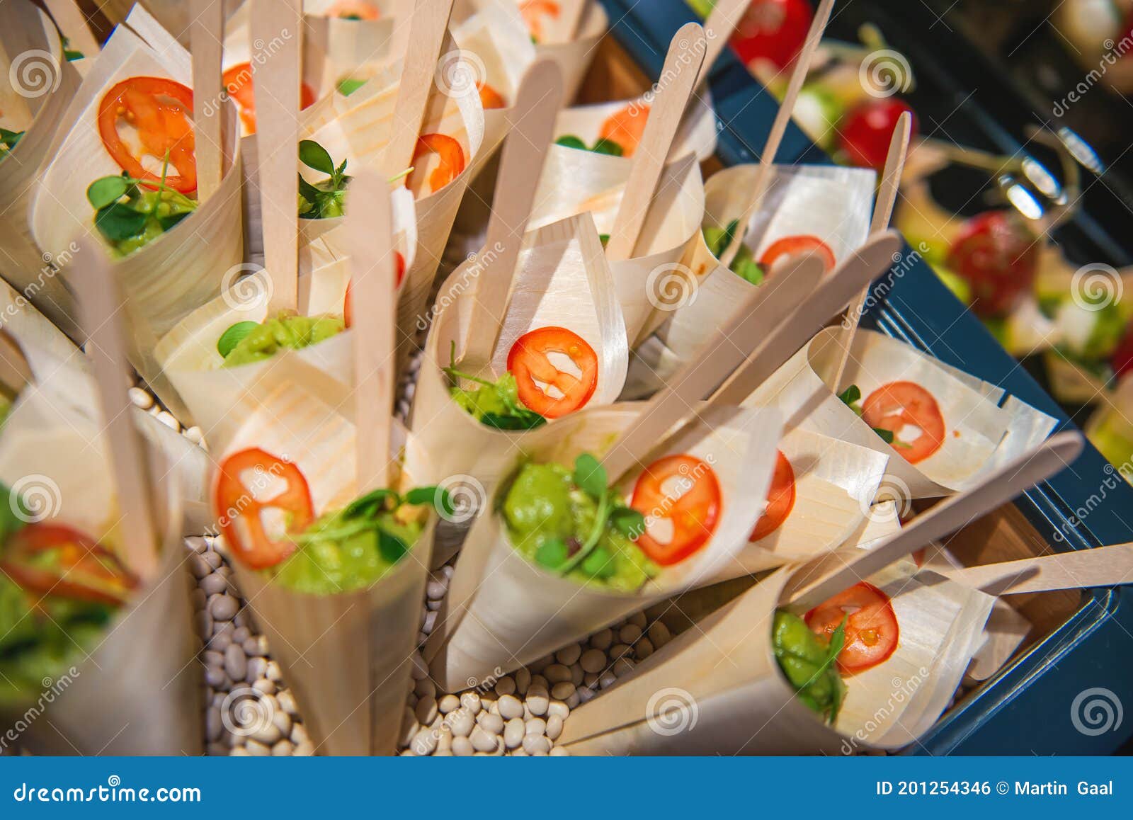 Appetizer or Starter Decorated with Vegetable, Cold Cuts Stock Photo