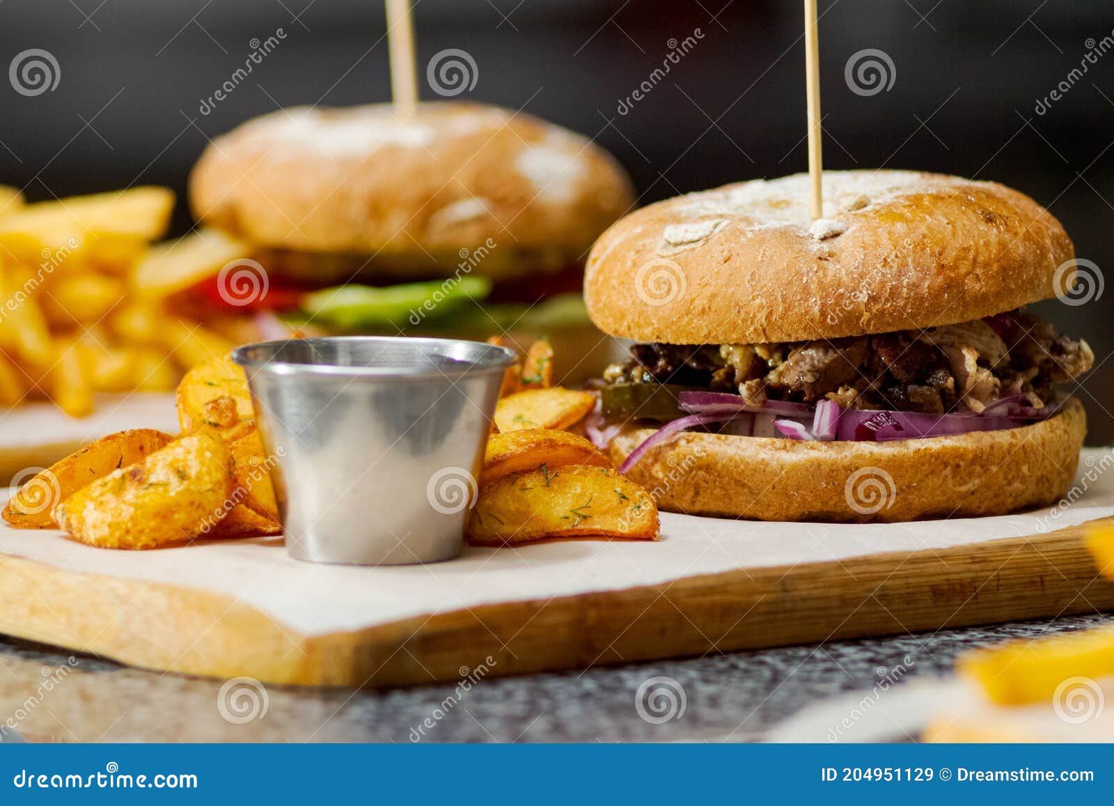 appetizing burger with meat.