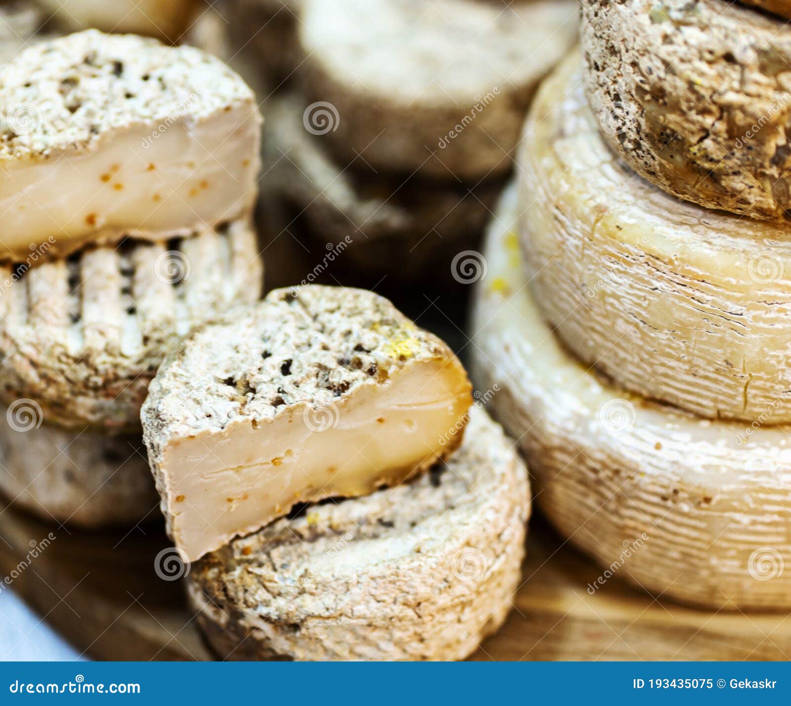 Appetizing Goat Cheese Heads Stock Image Image of close, platter