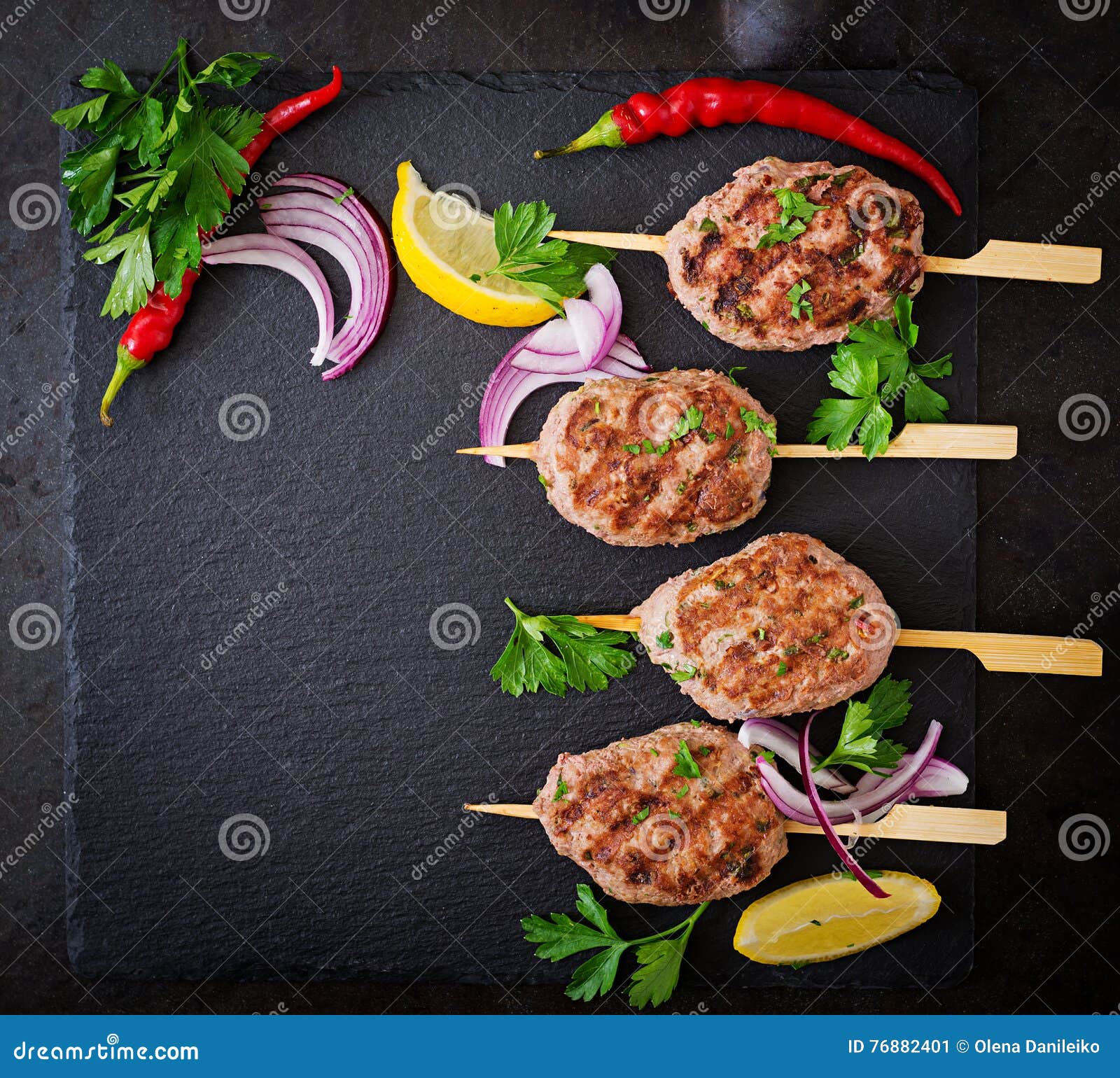 Appetizing Kofta Kebab (meatballs) Stock Image Image of greek, food
