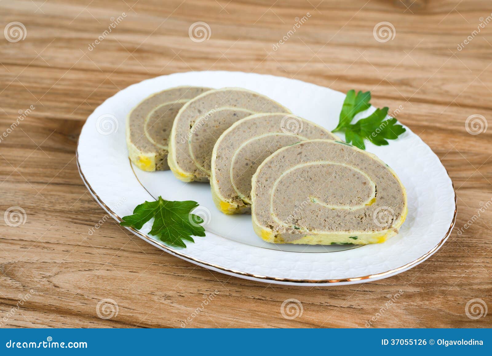 Appetizing Liver Loaf Sliced Stock Photo Image of duck, sliced 37055126