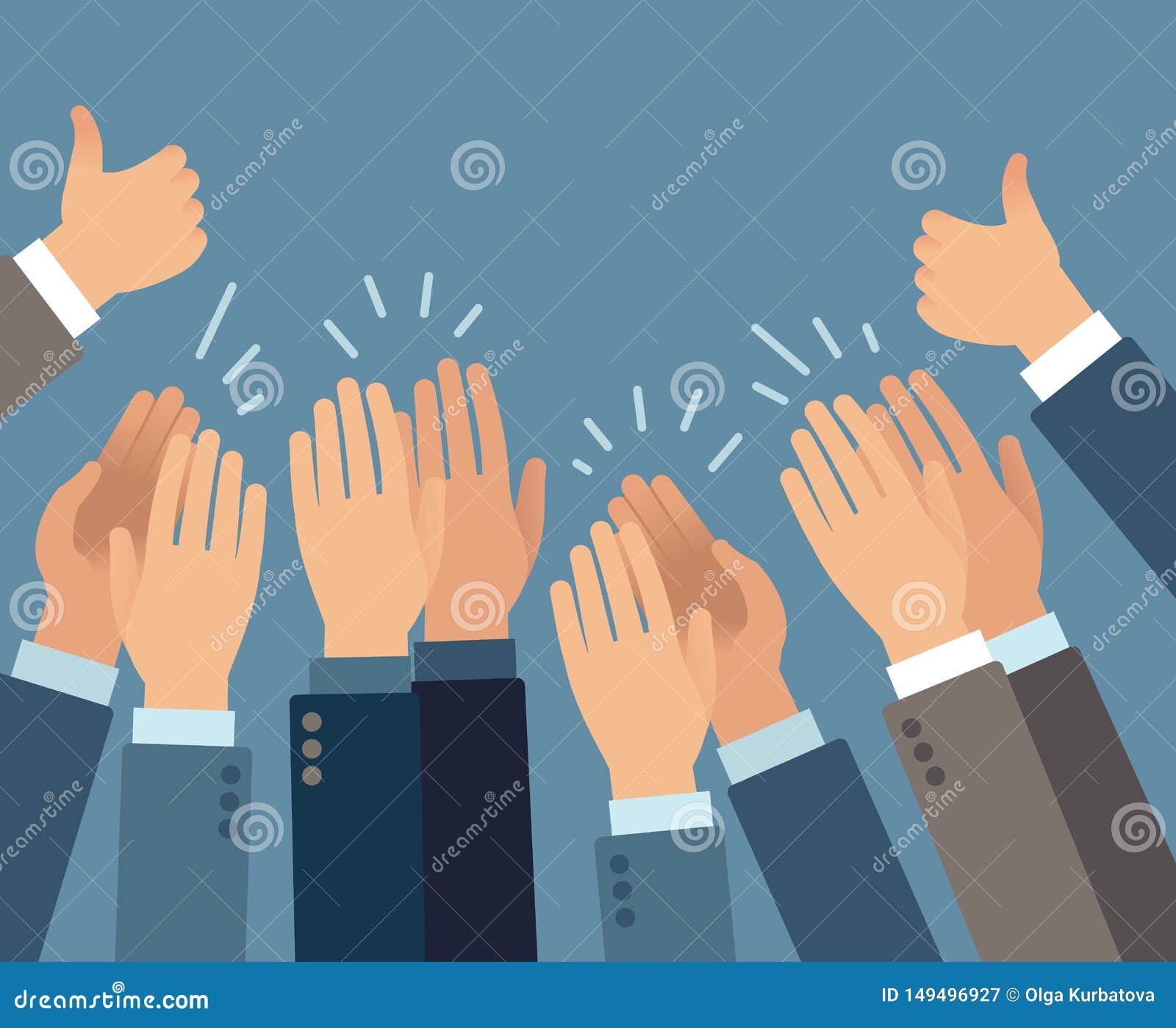 Applaudissements Gestes D Applaudissements D Applaudissement De Mains Salutation De Succes D Appreciation D Assistance De Felici Illustration De Vecteur Illustration Du Affaires Mains