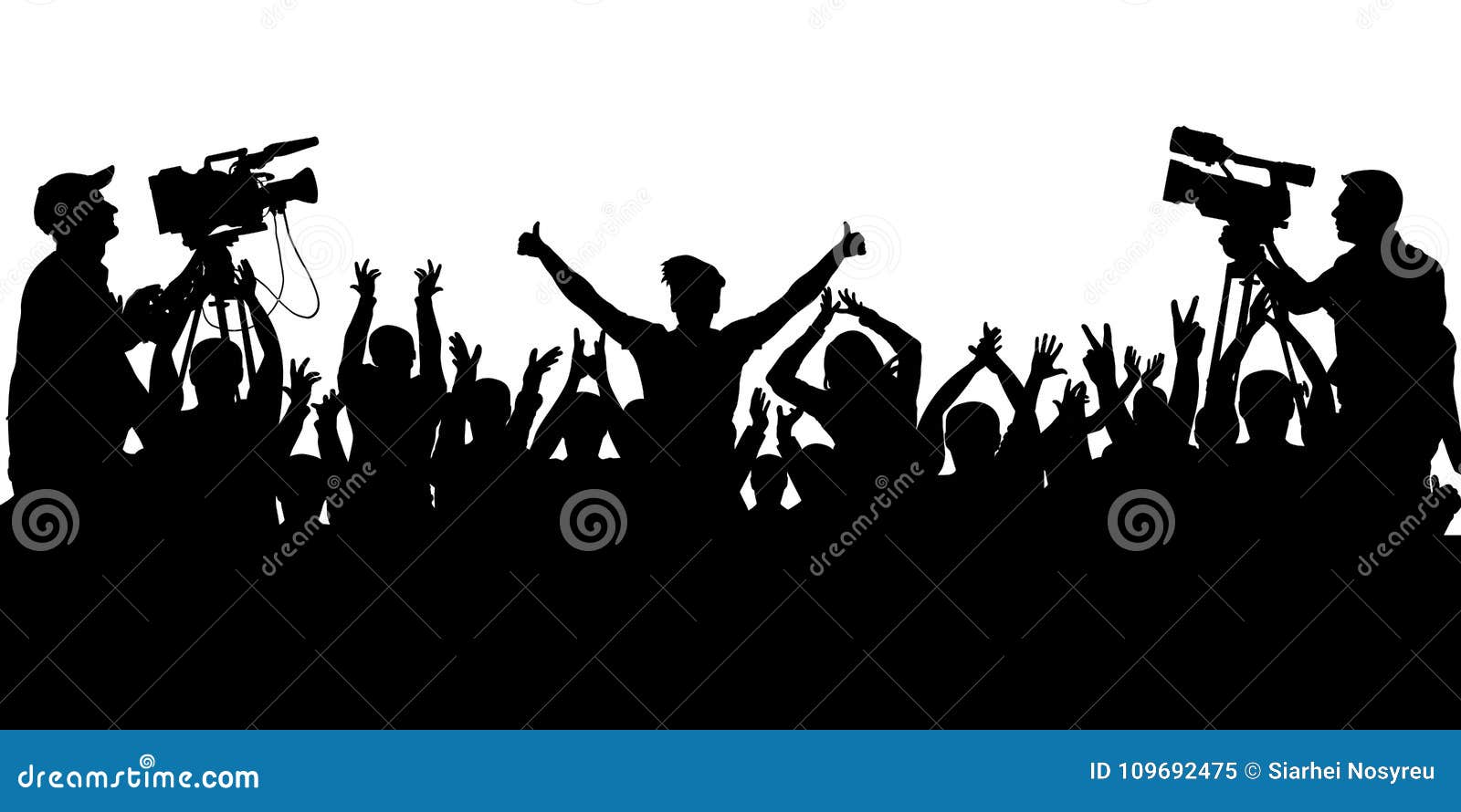 applause sports fans. cheering crowd people concert, party.  background silhouette .