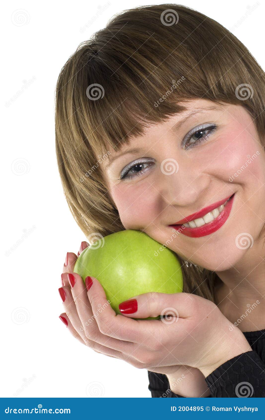 Apple stock image. Image of women, fruits, juicy, apple 2004895