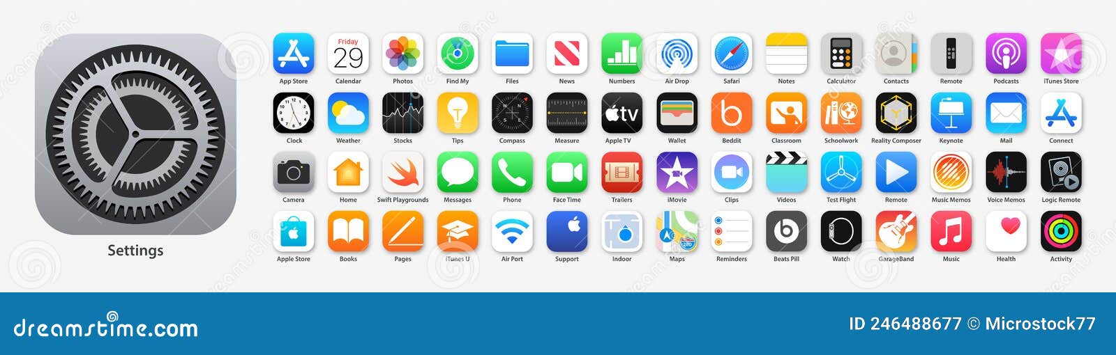 Apple App Icon, Ios, IPhone, IMac, IPad, MacBook, Vector Editorial