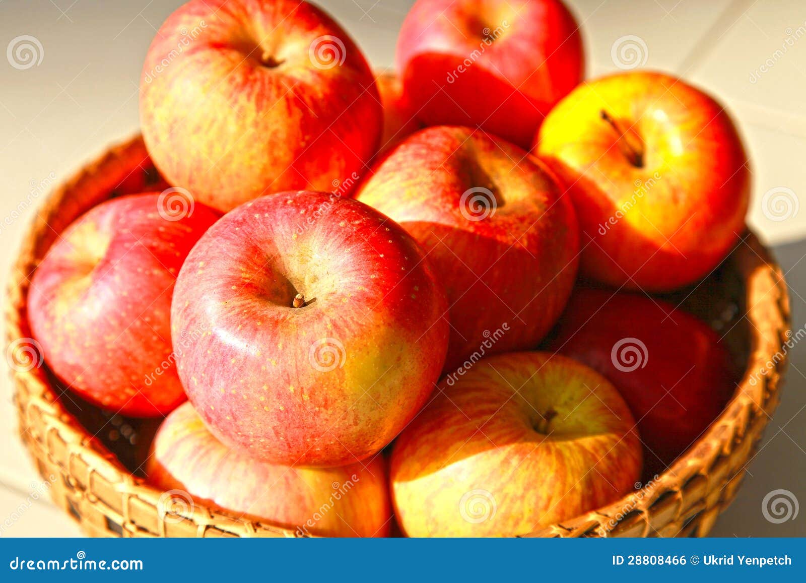 Apple in the basket stock photo. Image of delicious, bracing 28808466
