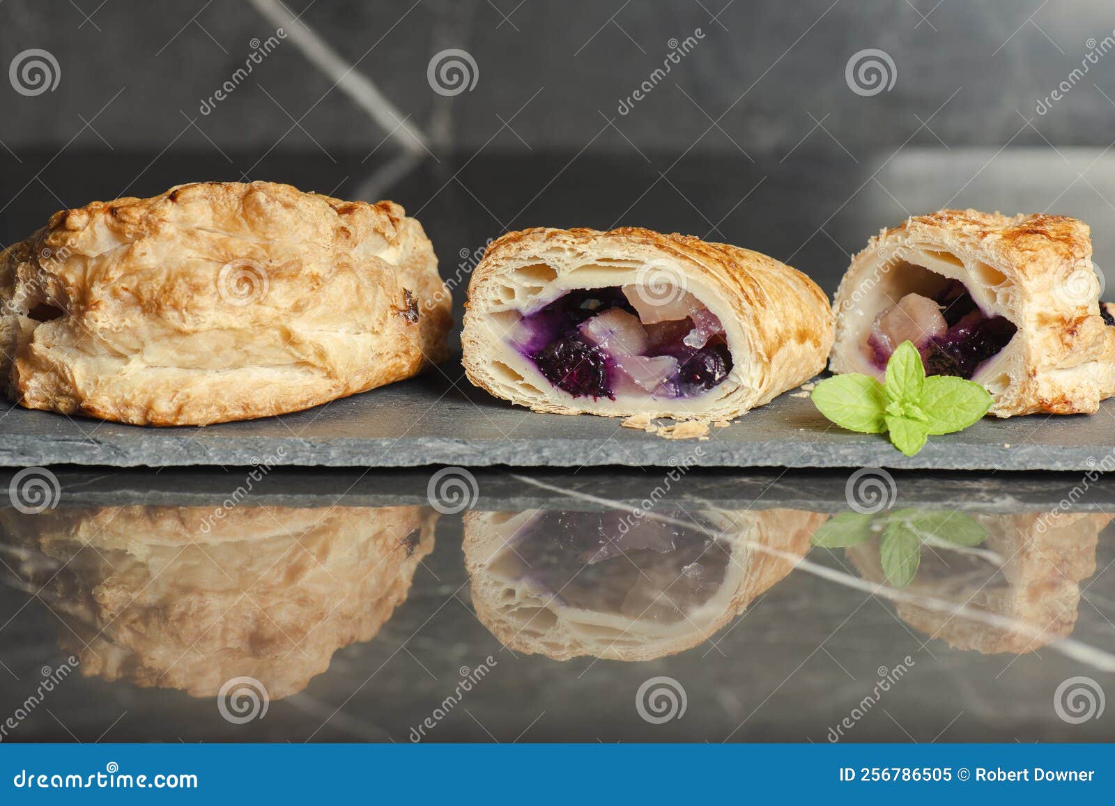 Apple and Blueberry Turnover Stock Image Image of food, filling
