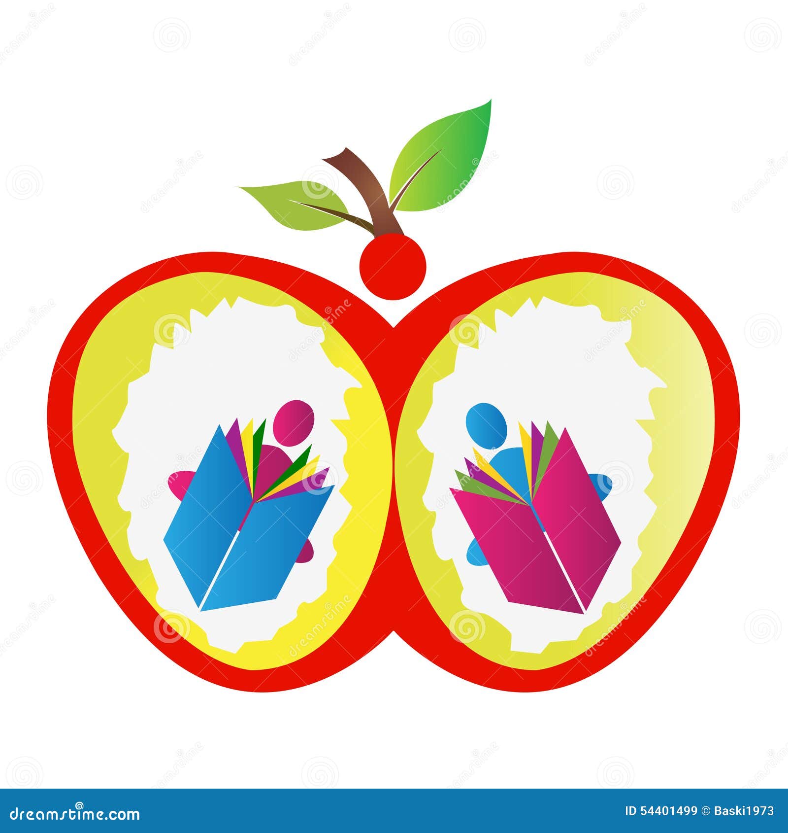 Apple book readers stock vector. Illustration of bookstore 54401499