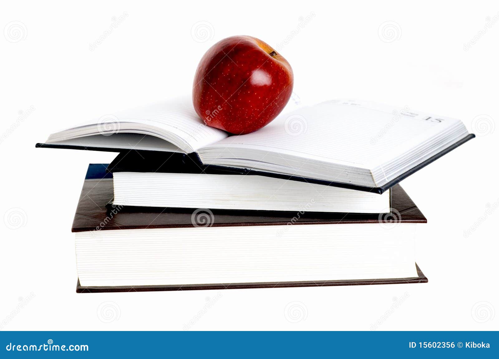 Apple and books stock photo. Image of paper, book, dictionary 15602356