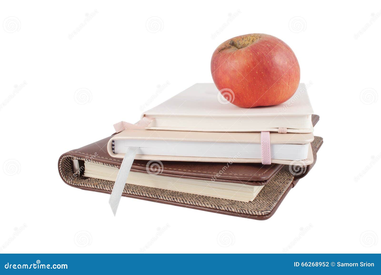 Apple and Books on a White Background Stock Photo Image of education, isolated 66268952