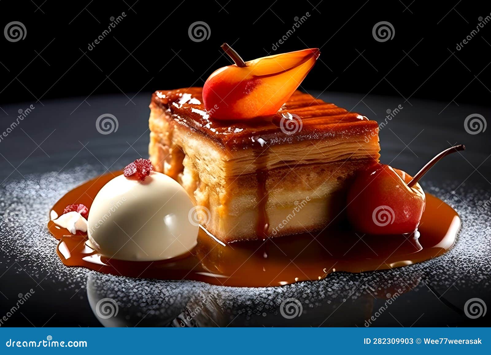 apple cake with syrup - generativeai