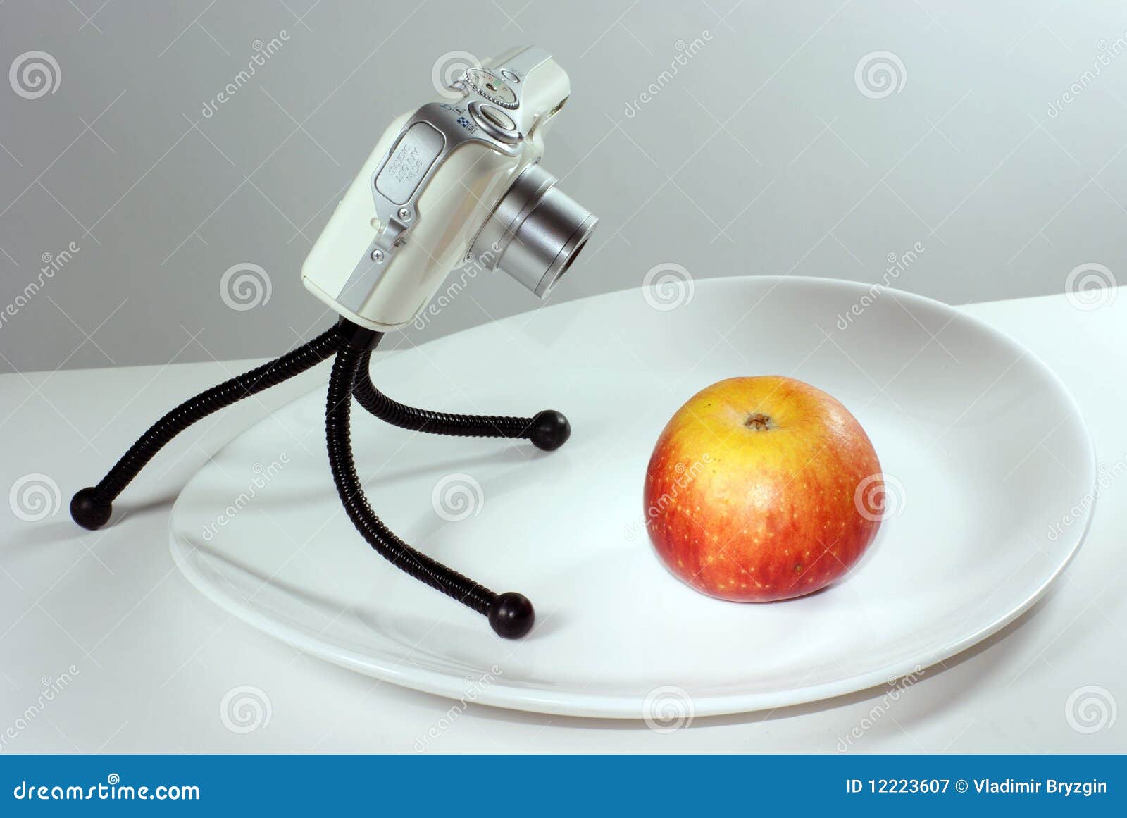 Apple and camera stock image. Image of technology, fresh 12223607