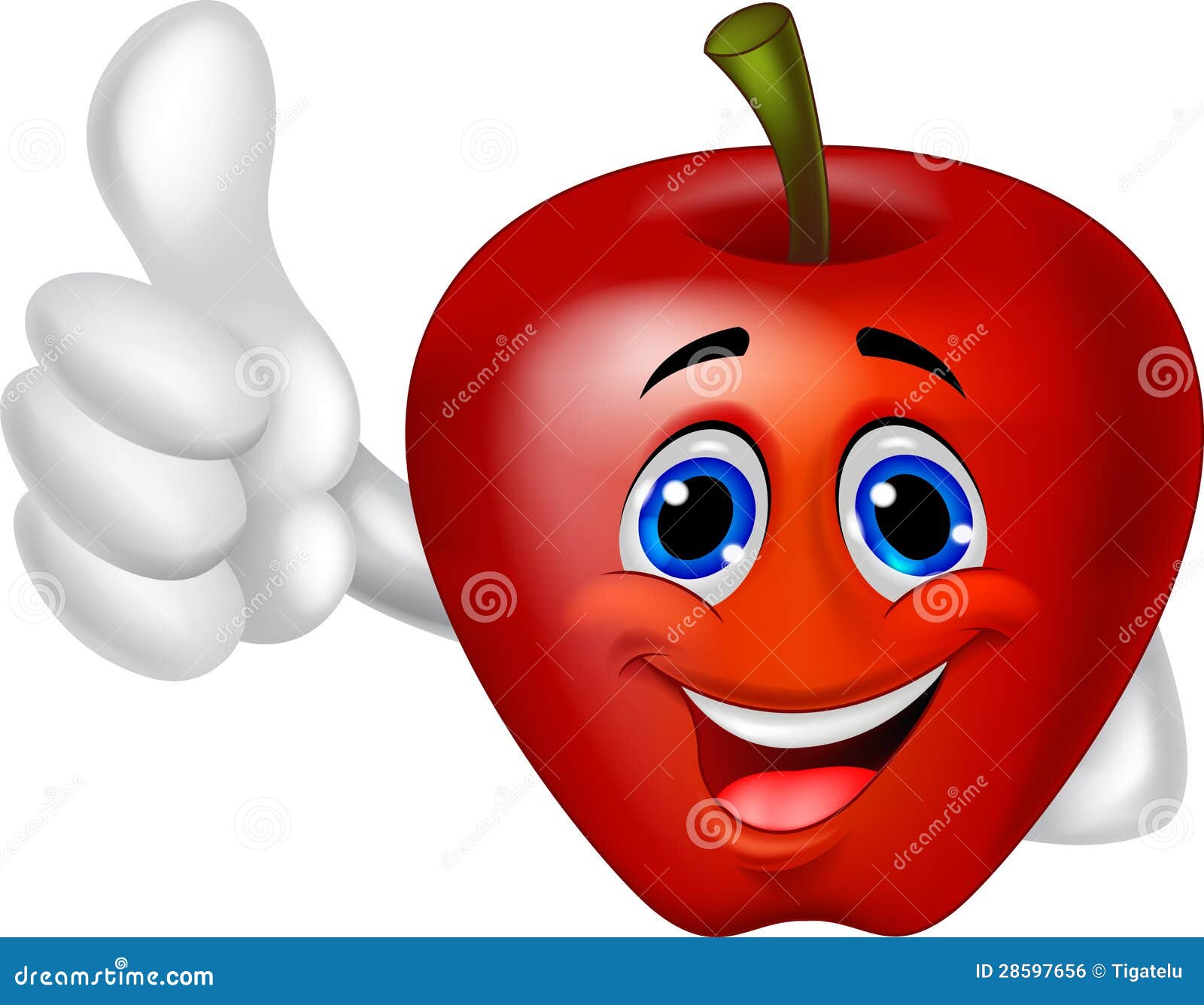 Apple cartoon character stock vector. Illustration of cartoon 28597656