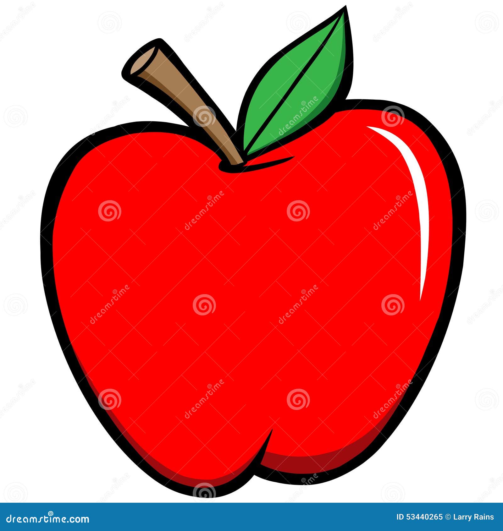 Apple stock vector. Illustration of food, fruit, healthy - 53440265