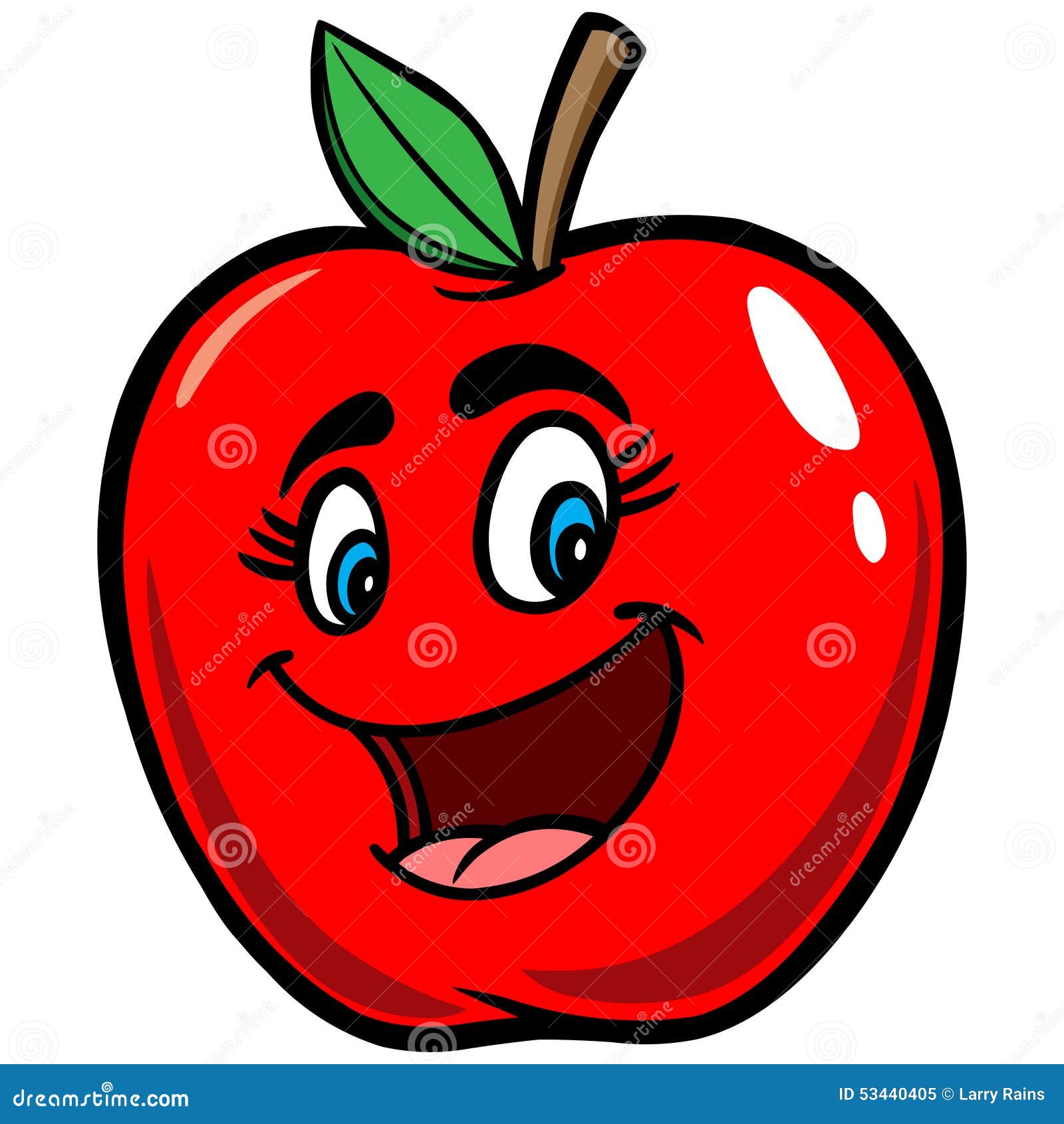 Apple Cartoon stock vector. Illustration of drink, fruit - 53440405
