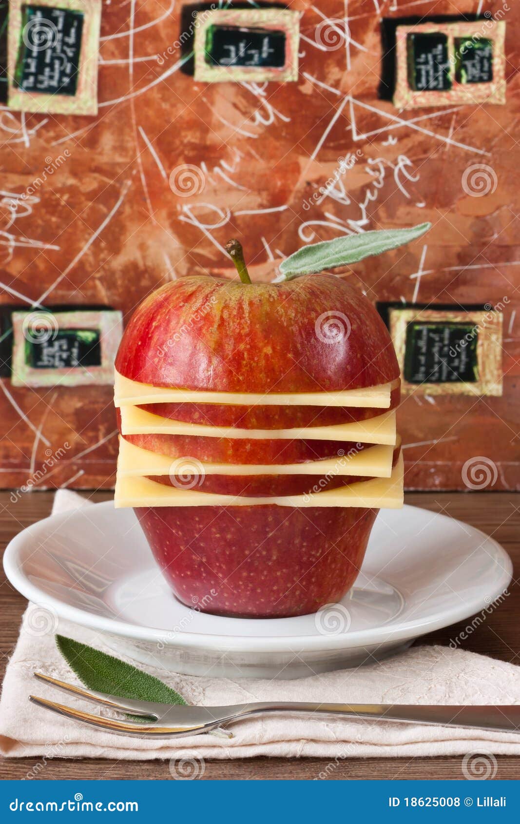 Apple and cheese. stock photo. Image of freshness, apple 18625008