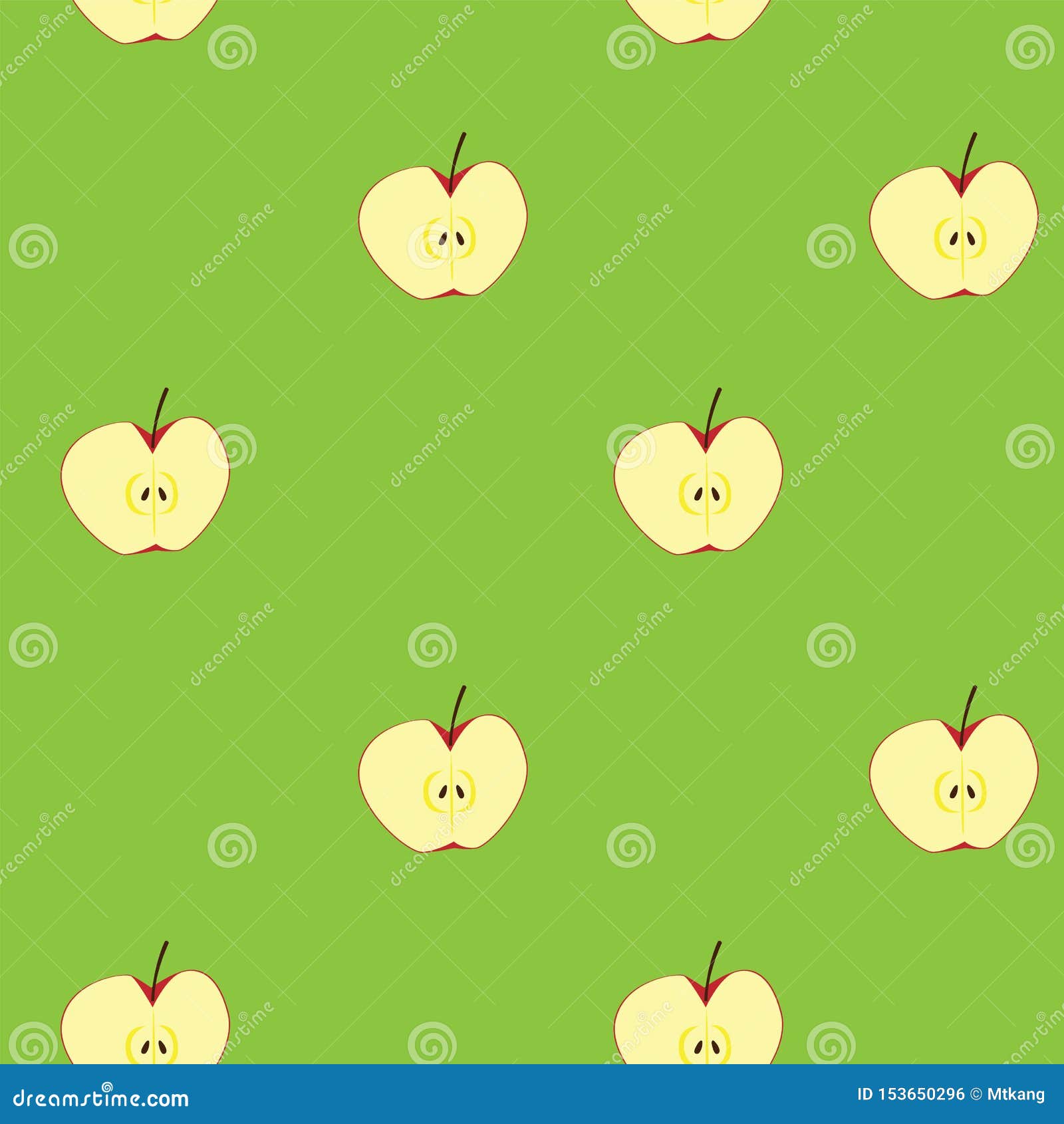 Apple Fruit Seamless Background Stock Illustration - Illustration of ...