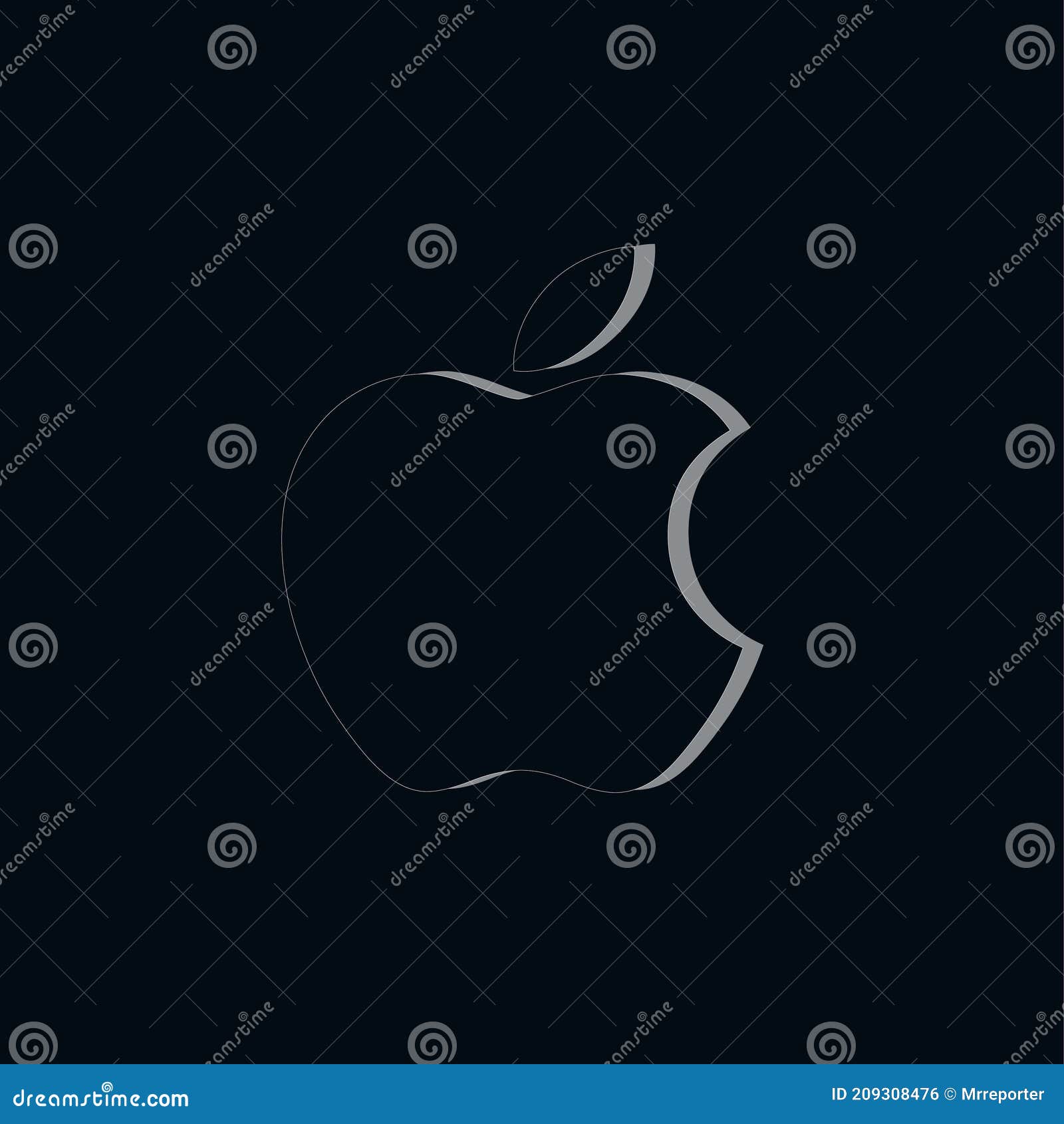 Red Apple Company Logo Abstract With White Background RoyaltyFree