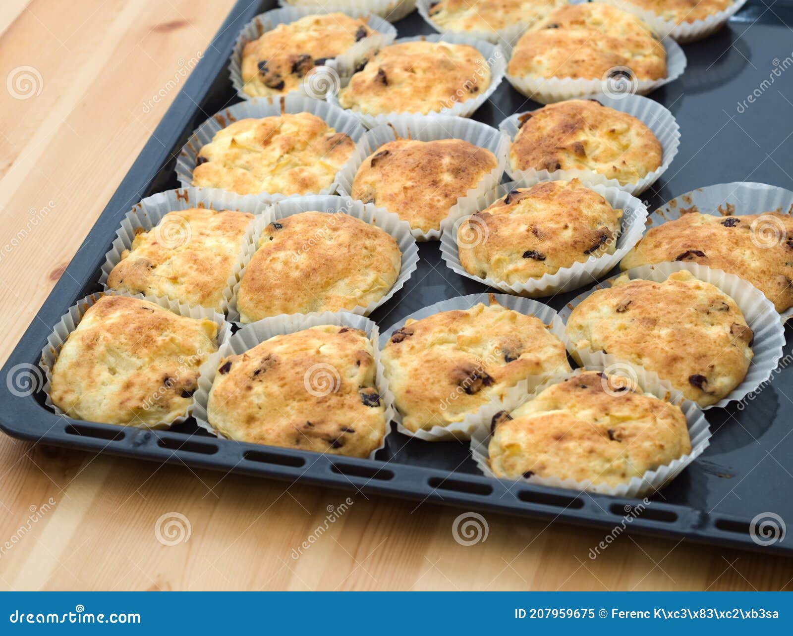 Apple and Cottage Cheese Muffins Stock Image Image of cooling