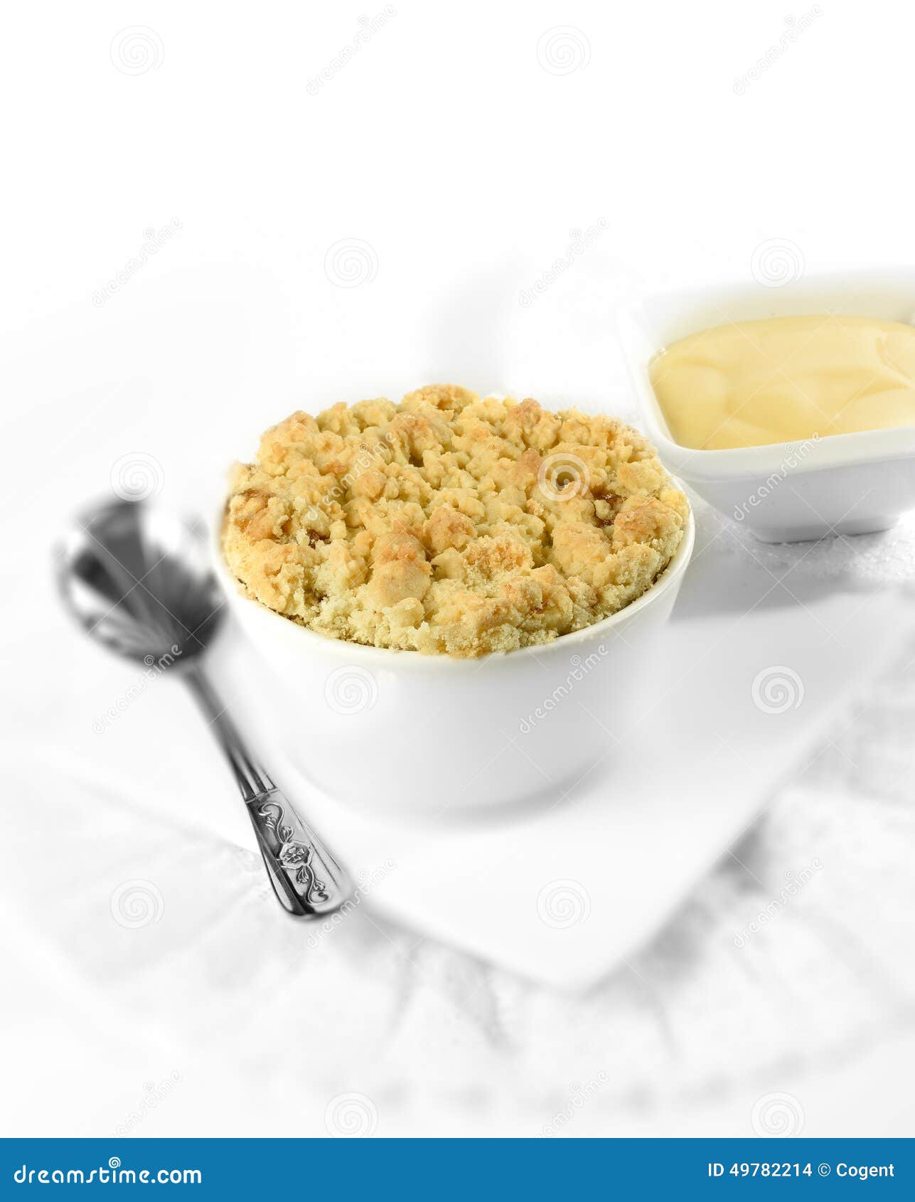 Apple Crumble II stock photo. Image of plate, dish, ramekin 49782214