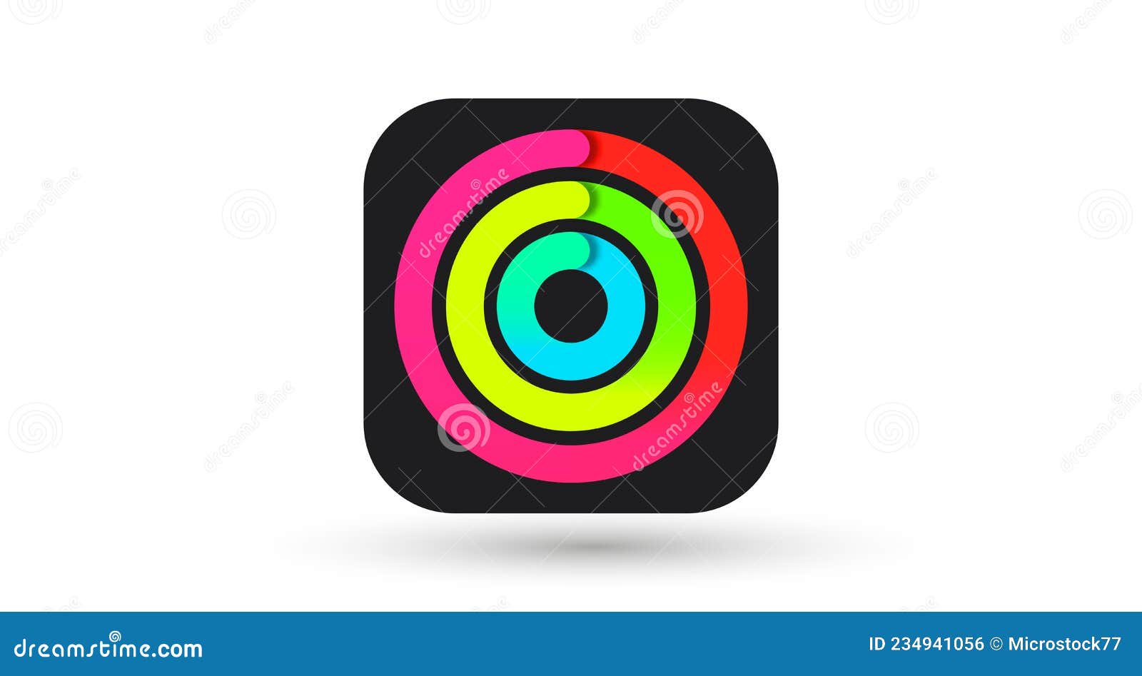 Apple Fitness App Icon , Vector Editorial Illustration Editorial Photo