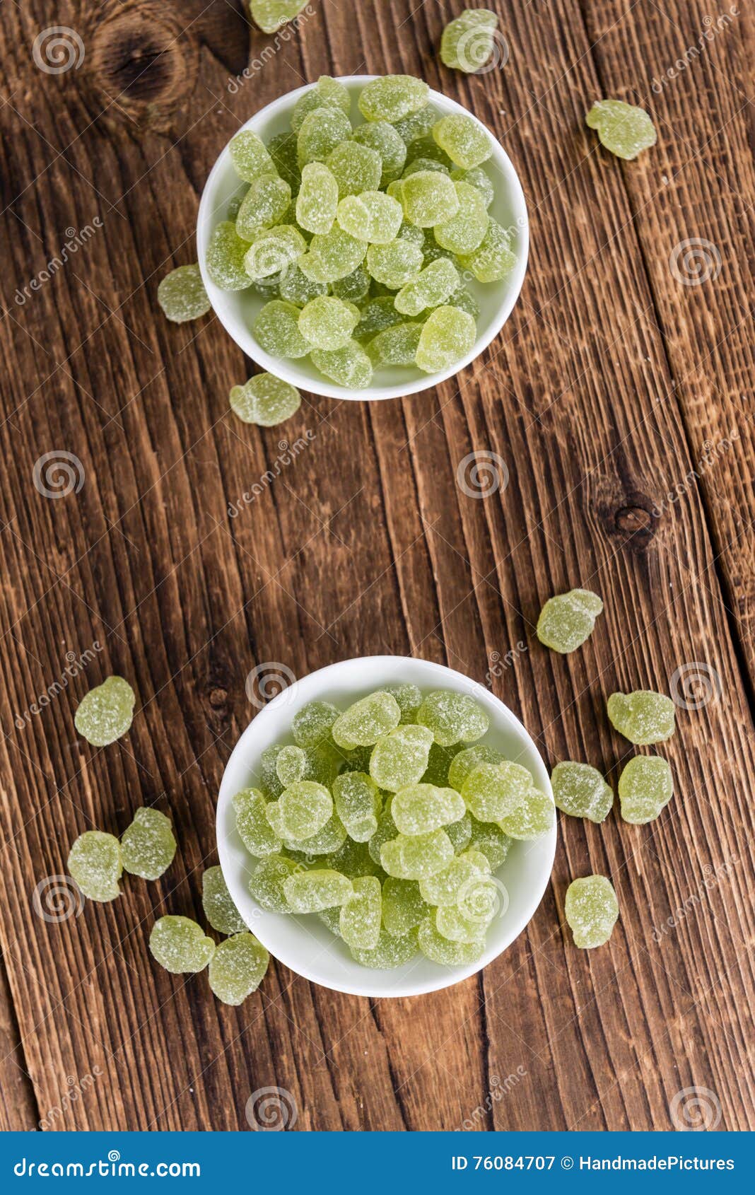 Apple Flavoured Gummy Candy (closeup Shot) Stock Image Image of