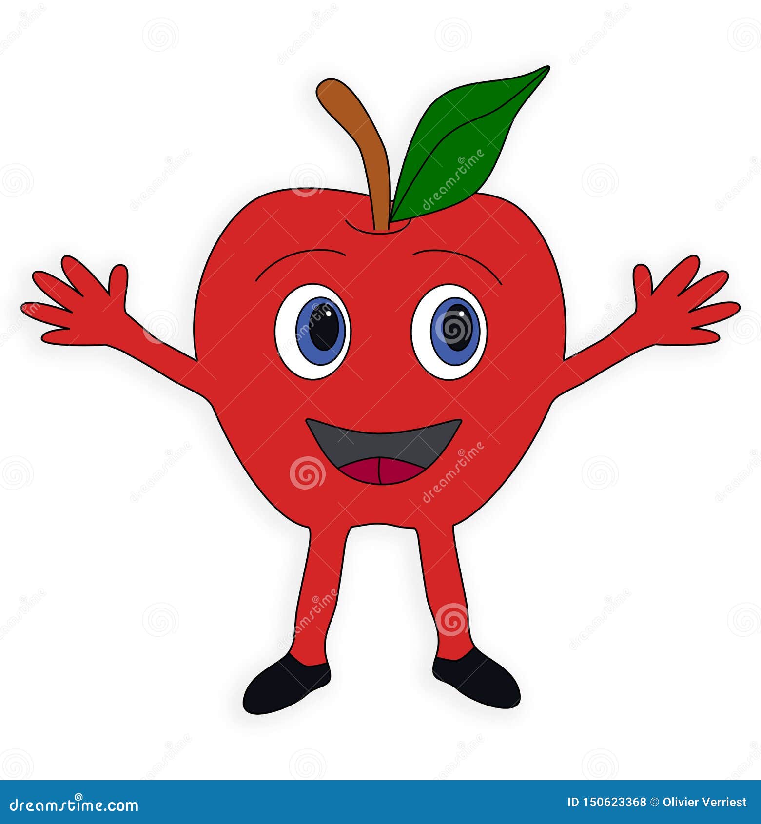 Apple Fruit Cute Drawing Cartoon Children Child Stock Illustration -  Illustration of fruits, freshness: 150623368