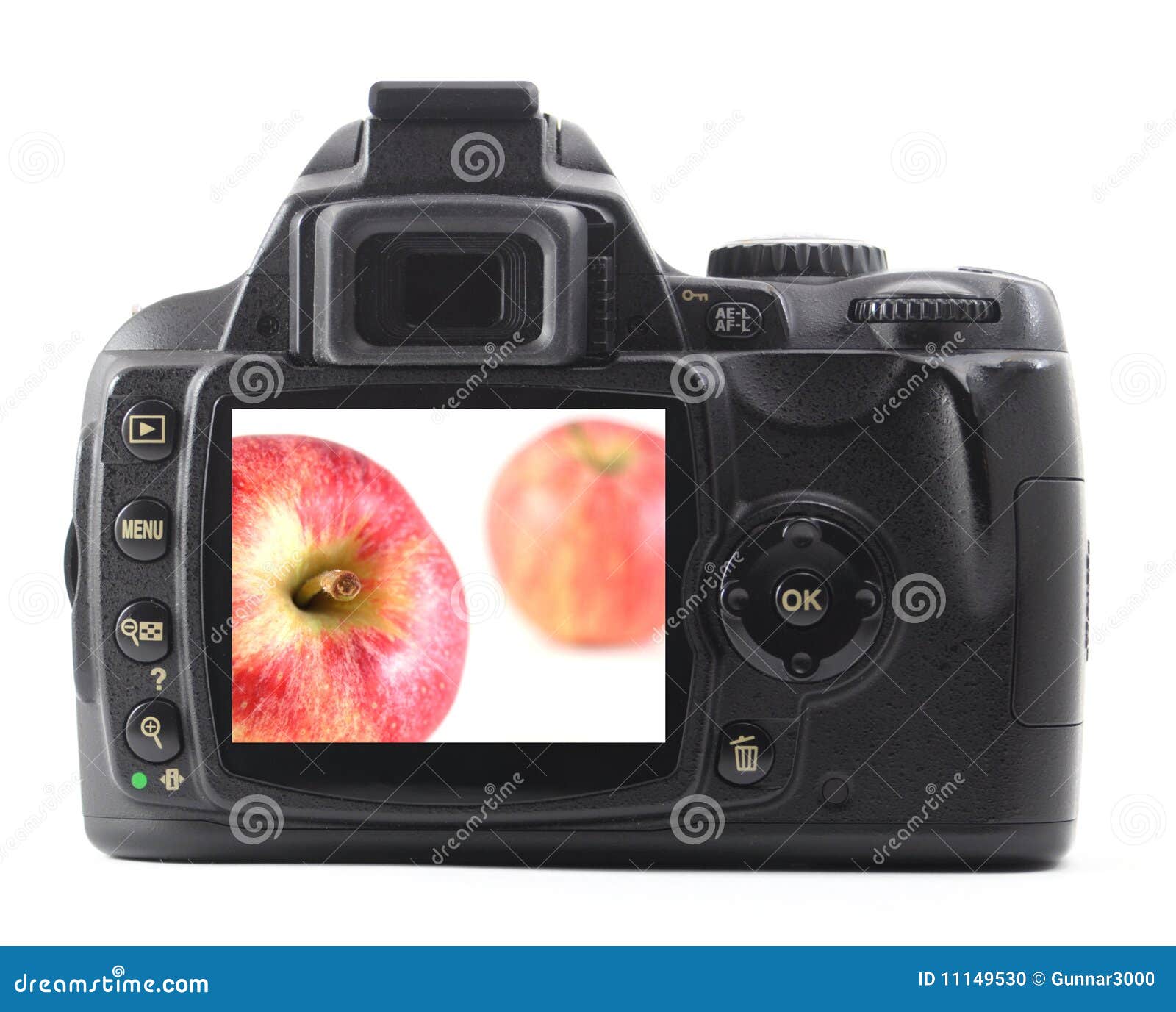 Apple Fruit in Digital Camera Stock Photo Image of creativity, fruit 11149530