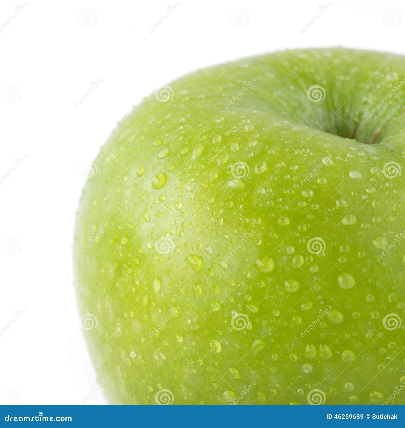 Apple Fruit with Water Drops Isolated Stock Image Image of diet, freshness 46259689