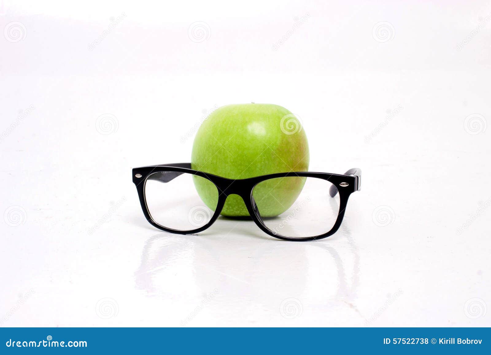Apple with glasses stock photo. Image of lifestyle, circle 57522738