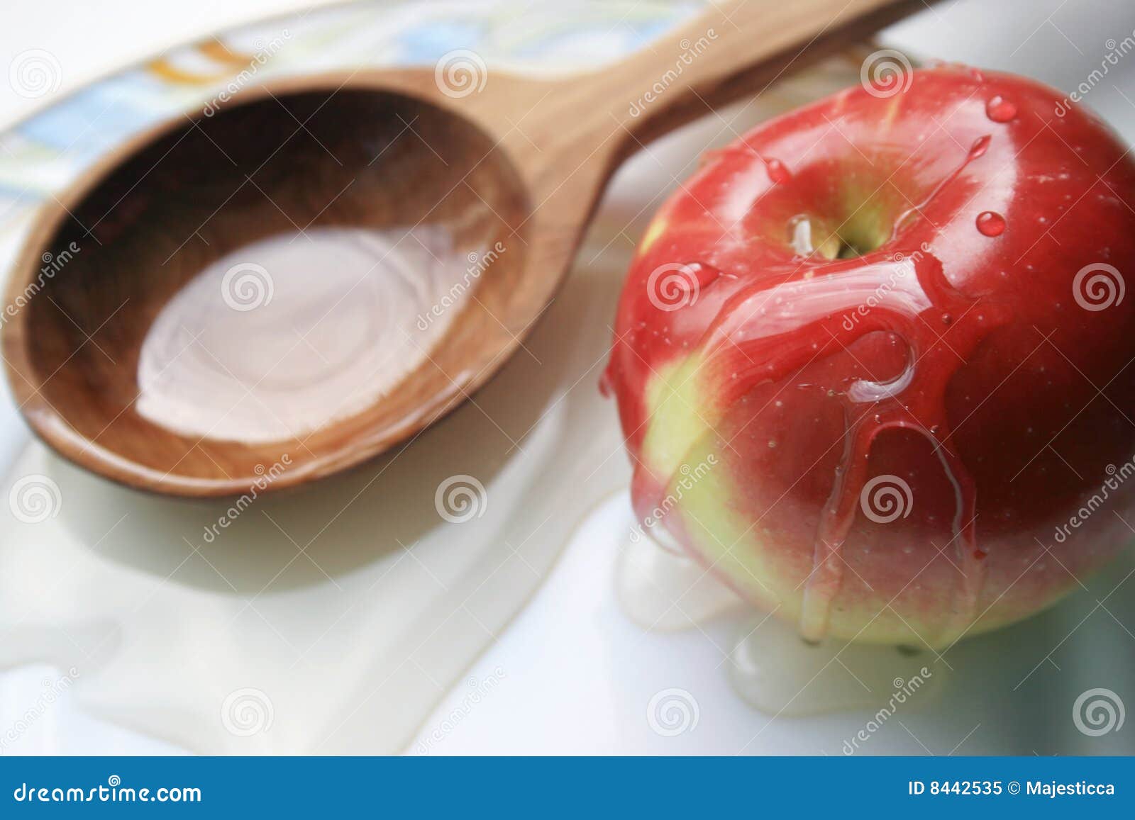 Apple and honey stock image. Image of honey, nutrition 8442535