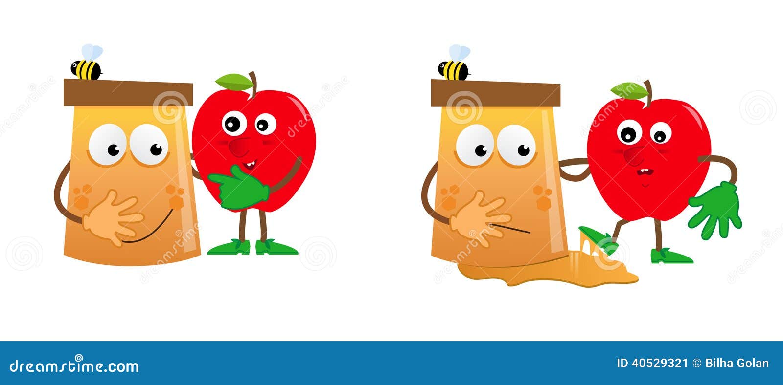 Apple and Honey stock vector. Illustration of sweet, year 40529321