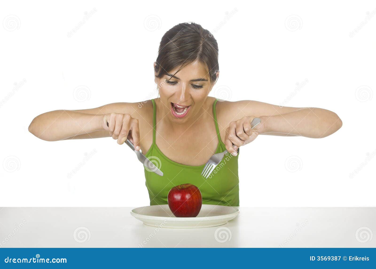 Apple hungry stock image. Image of body, healthcare, caucasian 3569387