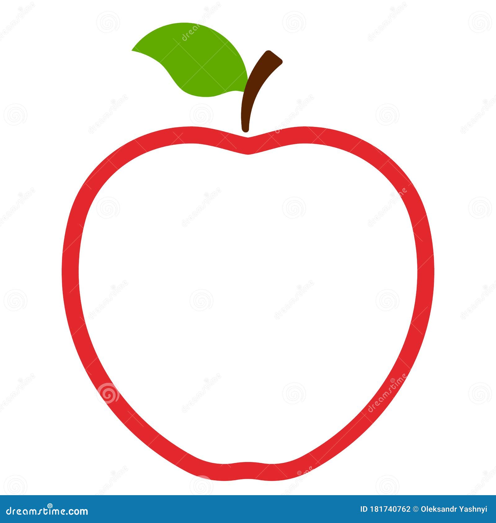 out line picture of apple
