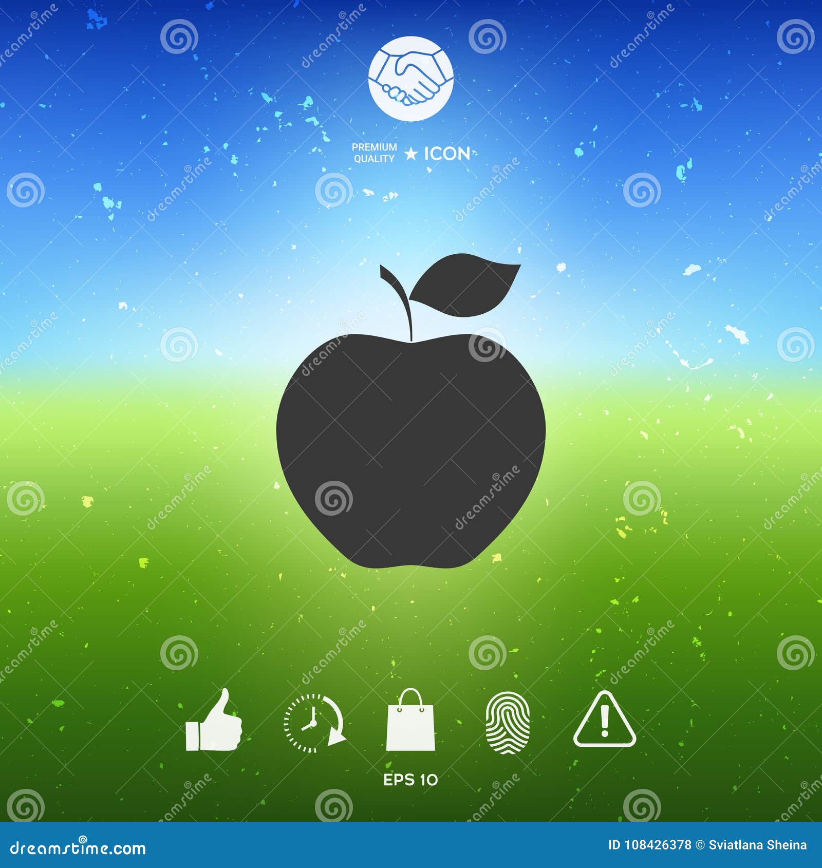 Apple icon symbol stock vector. Illustration of shape 108426378